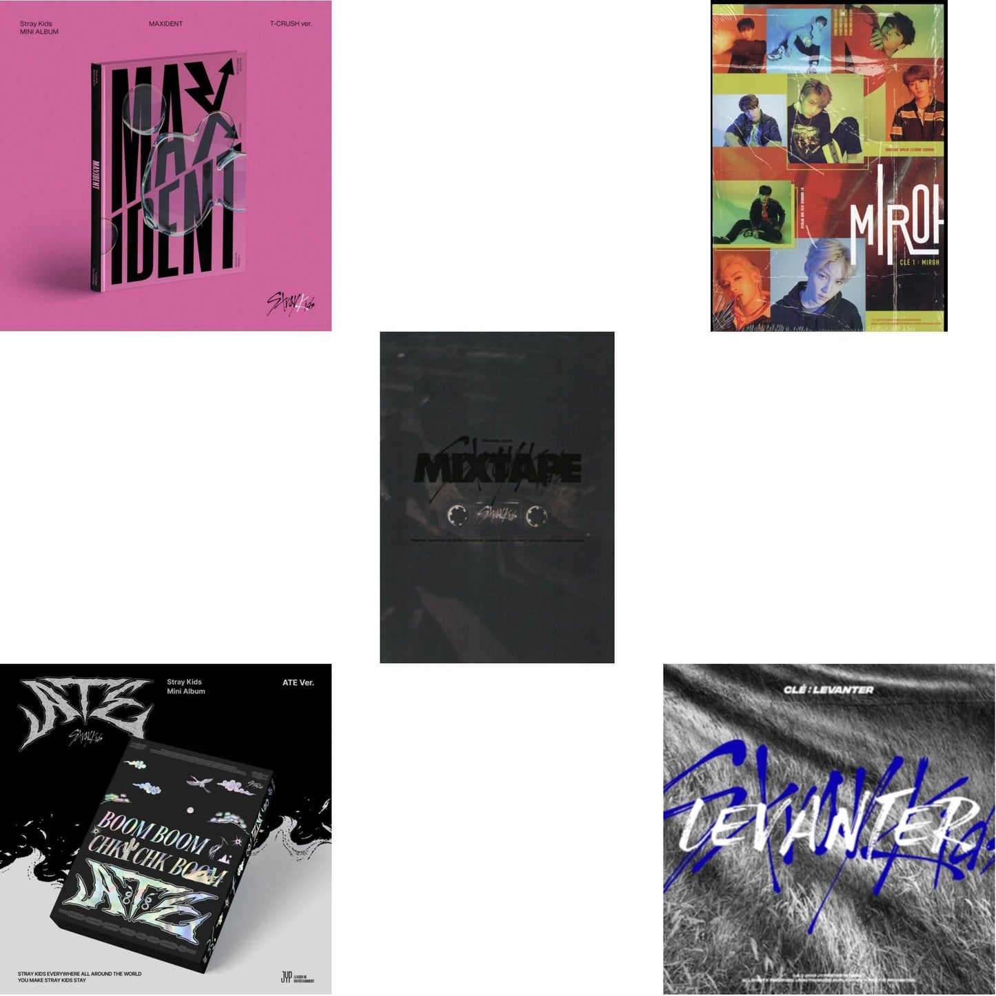 Maxident (T-Crush Version) & Ate (Ate Ver.) & Mixtape & Cle 1: Miroh (Mini Album) & Cle: Levanter (Mini Album) (Normal Edition)