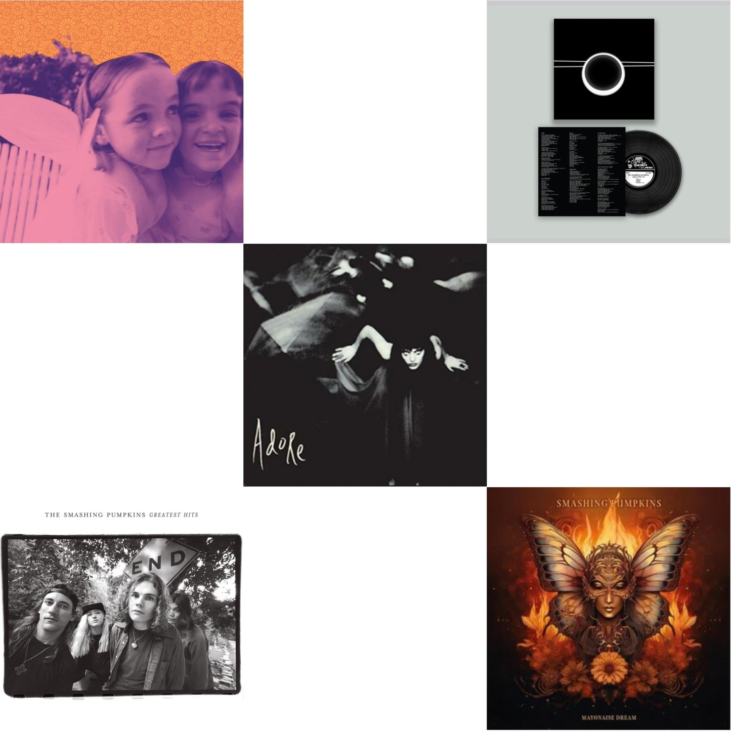 Siamese Dream & Rotten Apples: Greatest Hits (2LP) & Adore (2LP) & Aghori Mhori Mei & Mayonaise Dream (Clear LP Vinyl)
