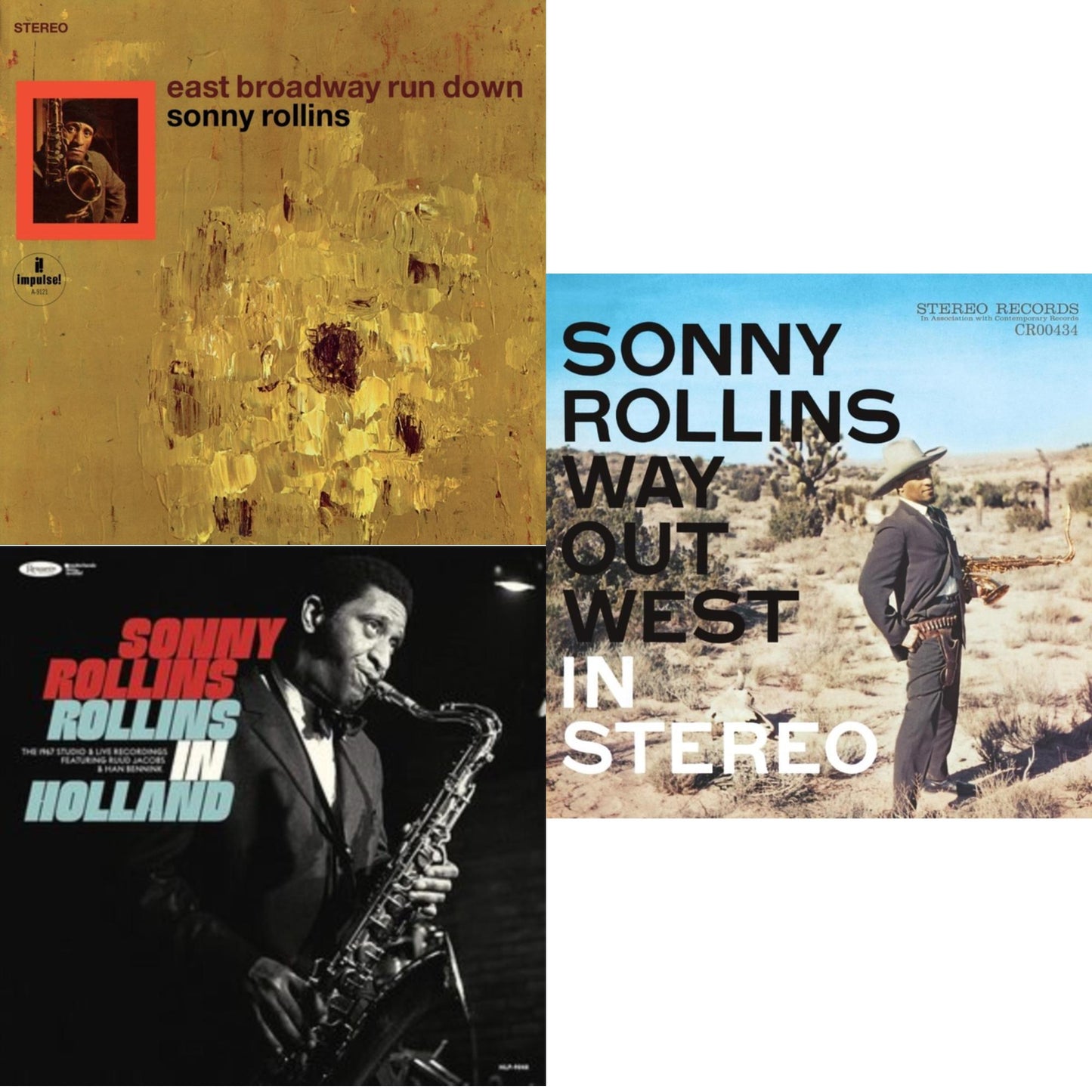 East Broadway Run Down (Verve Acoustic Sounds Series) & Rollins In Holland: The 1967 Studio & Live Recordings (3LP/Deluxe Edition) & Way Out West (Contemporary Records Acoustic Sounds Series)