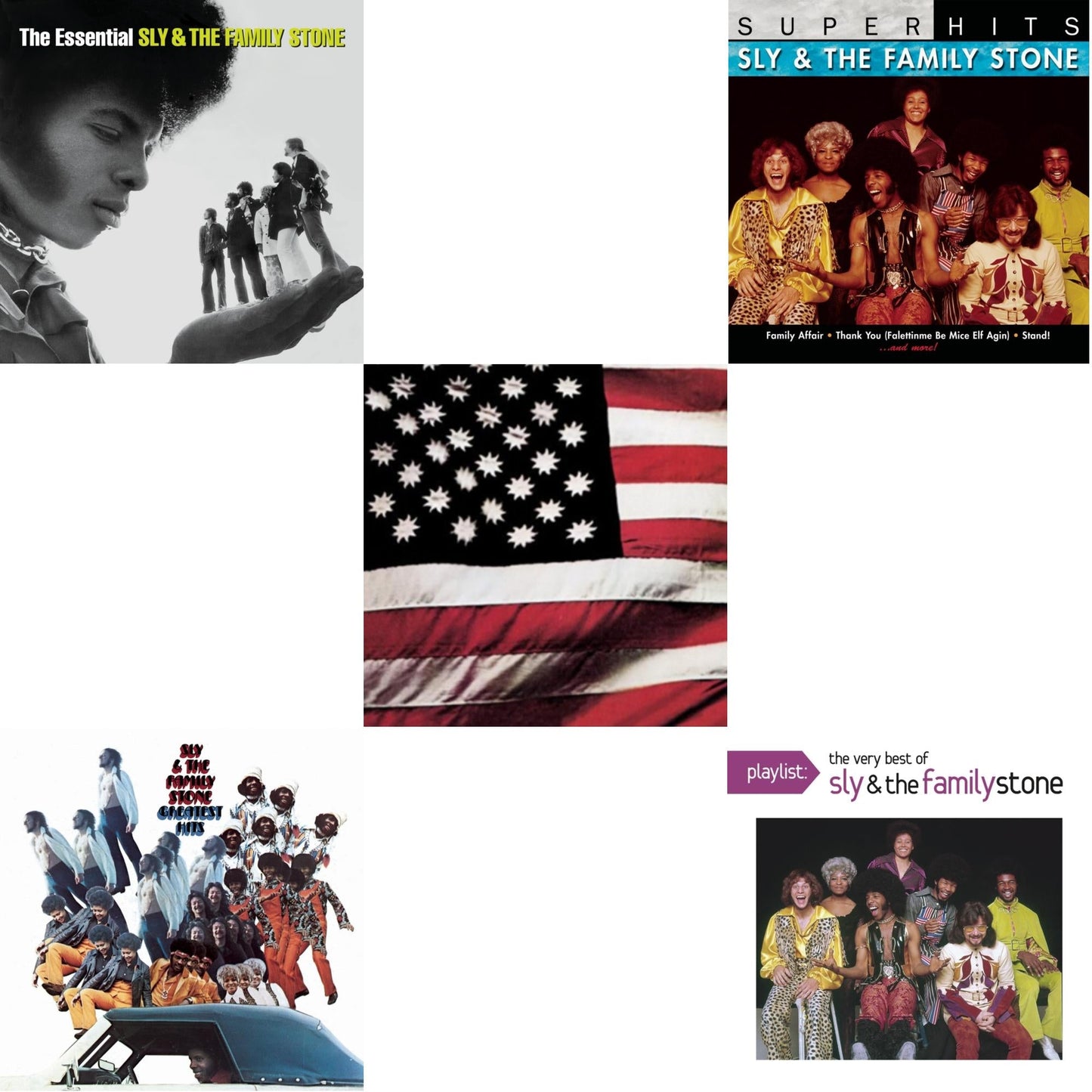 Essential Sly & Family Stone & Greatest Hits & There's A Riot Goin On & Super Hits & Playlist: Very Best Of Sly & Family Stone