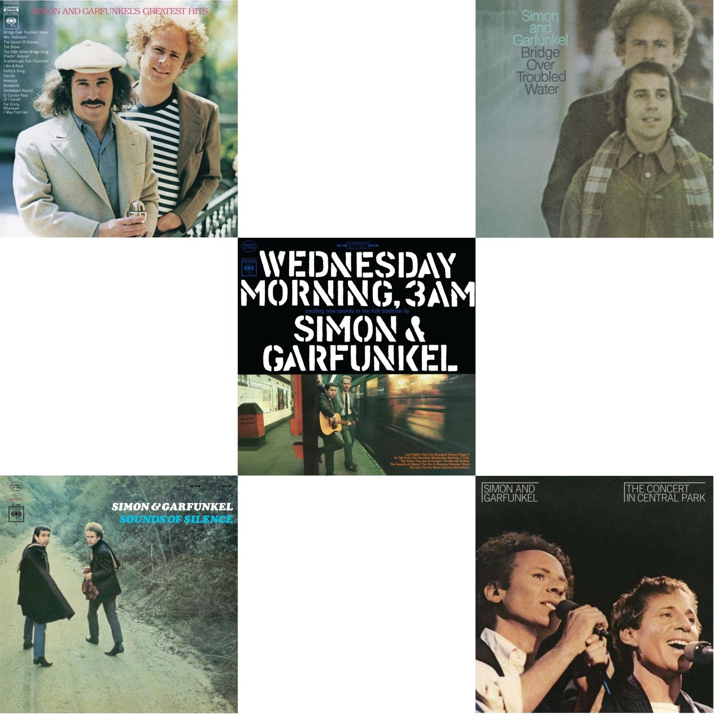 Greatest Hits (140G/Dl Code) & Sounds Of Silence (180G LP Vinyl/ Dl Insert) & Wednesday Morning, 3 A.M. (180G LP Vinyl/ Dl Insert) & Bridge Over Troubled Water (180G LP Vinyl/ Dl Insert) & Concert In Central Park (2LP/180G/Dl Card/Gatefold)