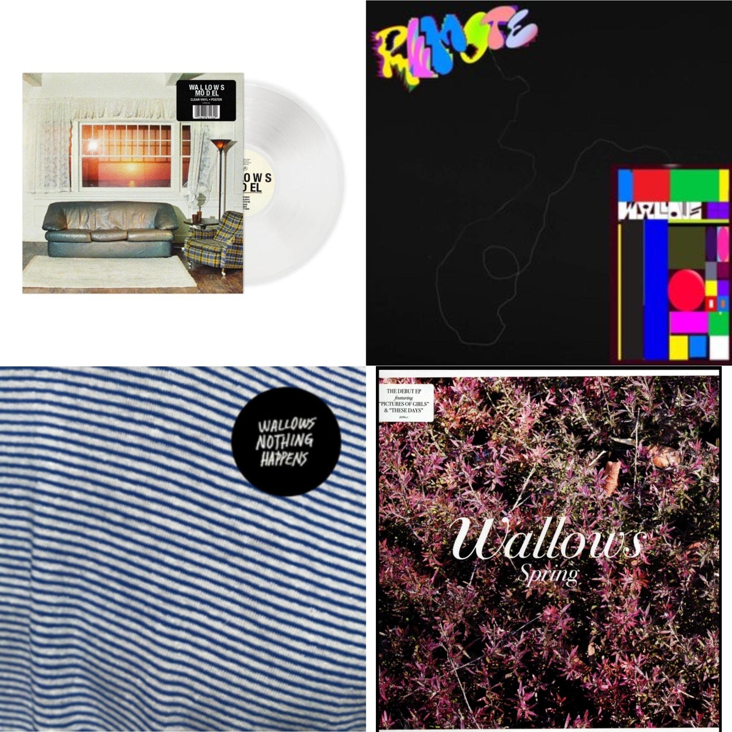 Model (Clear LP Vinyl) & Remote (Pink LP Vinyl/Etched B-Side) & Nothing Happens (LP/Dl Code) & Spring Ep (X) (Pink & Green LP Vinyl)