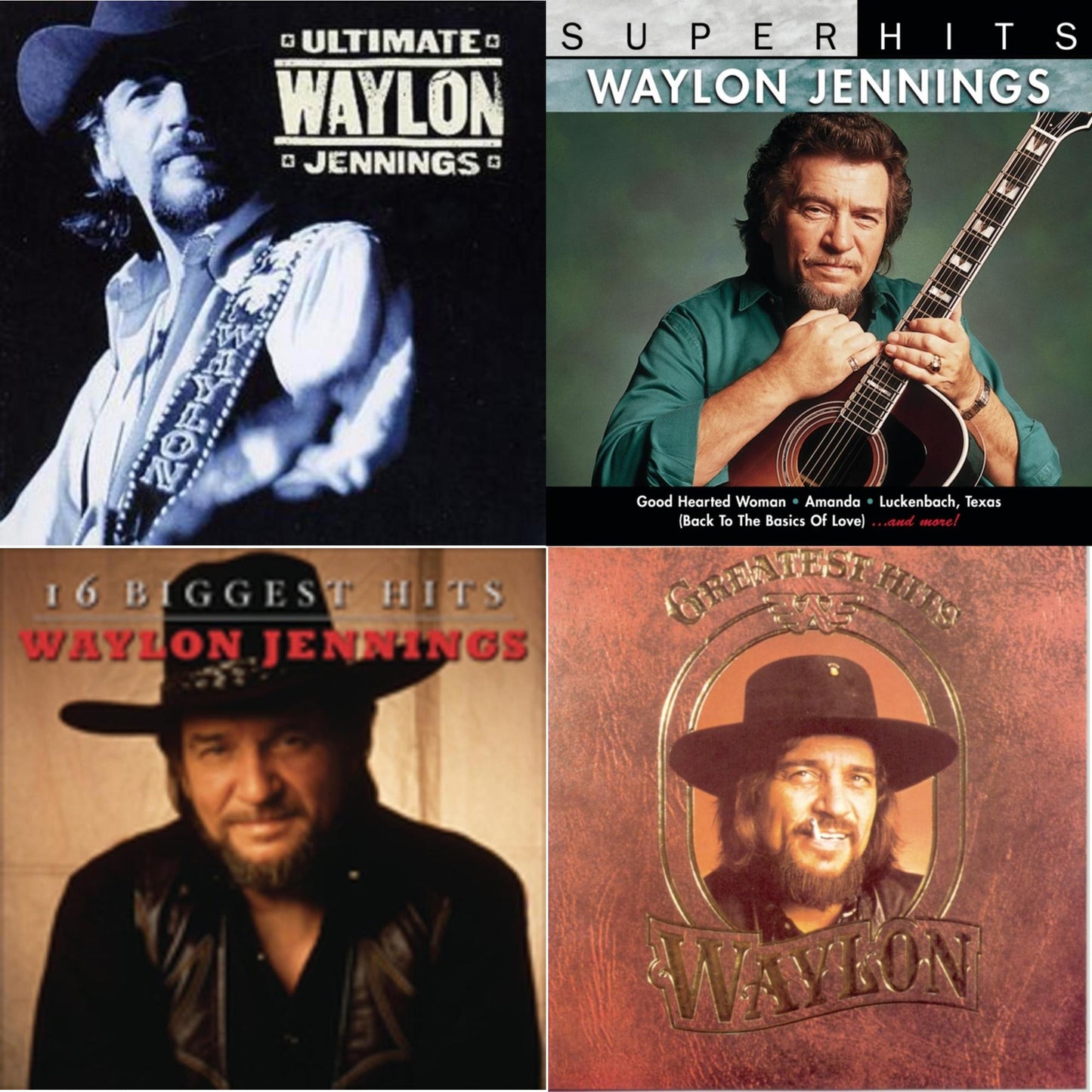 Ultimate Waylon Jennings & Super Hits & 16 Biggest Hits & Greatest Hits