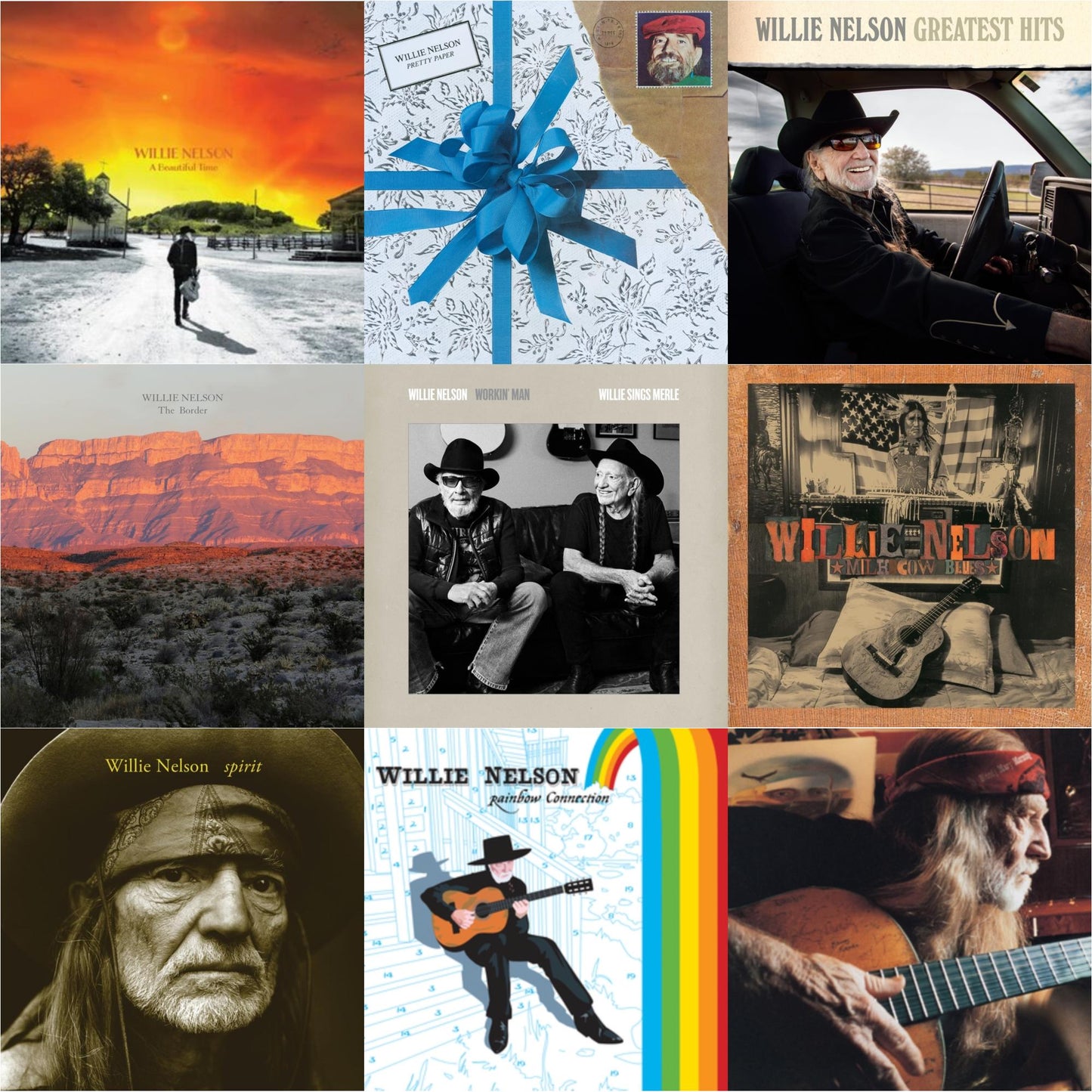 Beautiful Time & Pretty Paper & Greatest Hits & Border & Workin Man: Willie Sings Merle & Milk Cow Blues (2LP/180G) & Spirit (180G) & Rainbow Connection & It Always Will Be