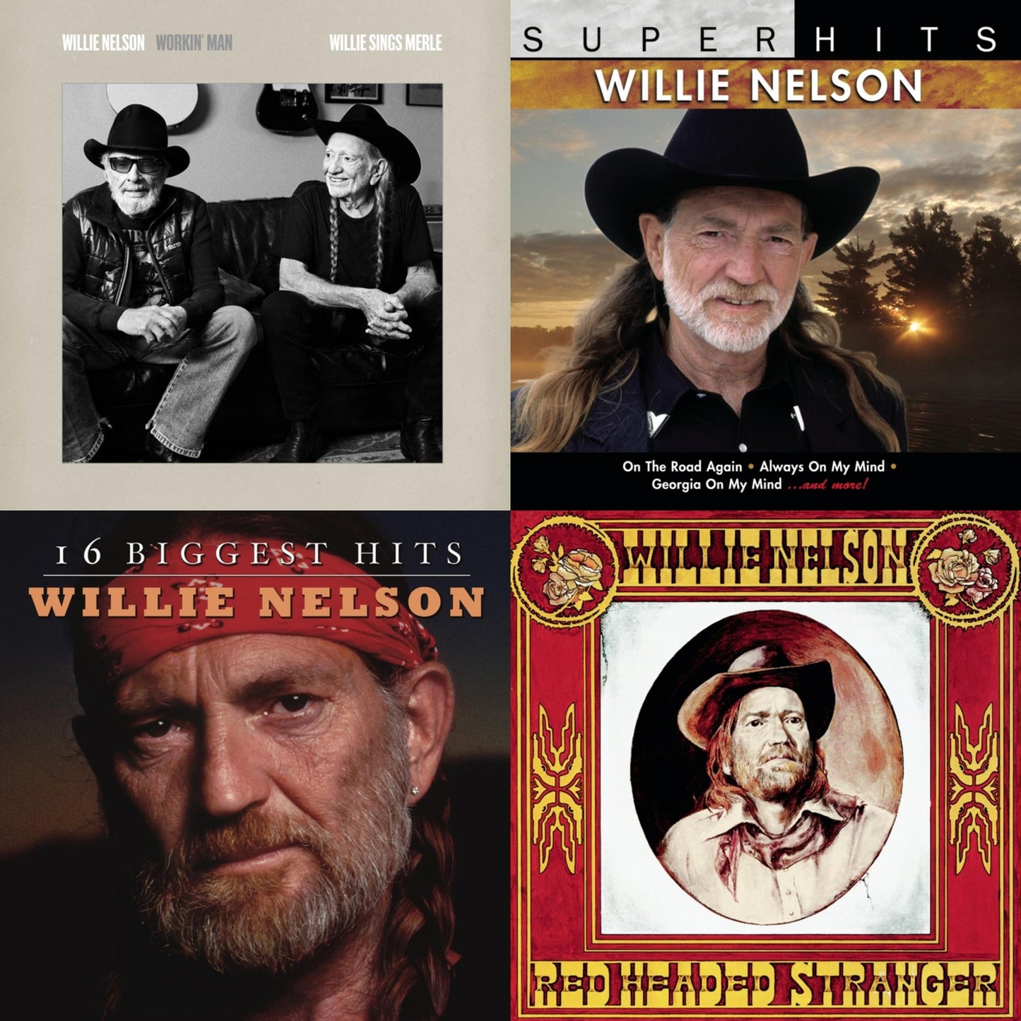 Workin Man: Willie Sings Merle & Super Hits & 16 Biggest Hits & Red Headed Stranger