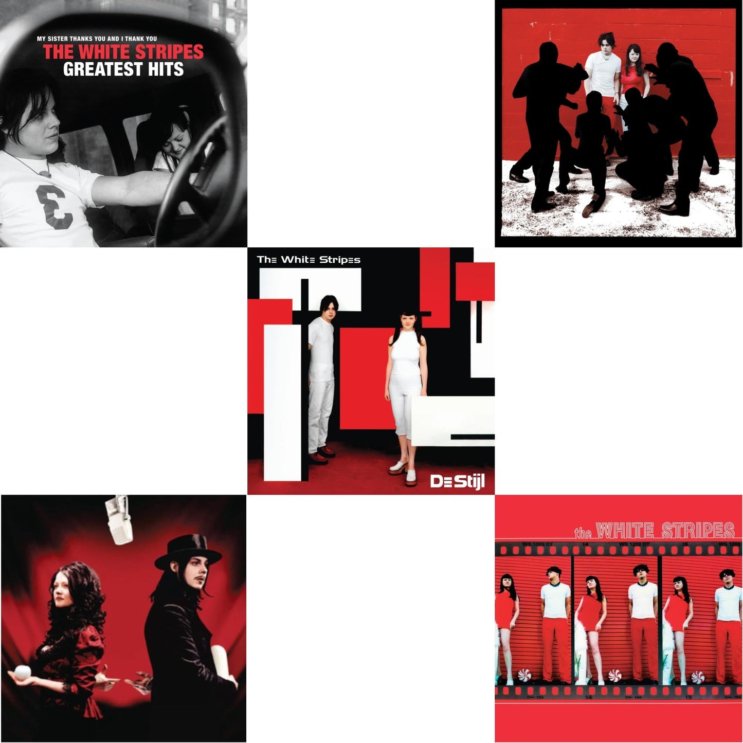 Greatest Hits (2LP/Black & Red Vinyl) & Get Behind Me Satan (2LP) & De Stijl & White Blood Cells (Reissue) & White Stripes