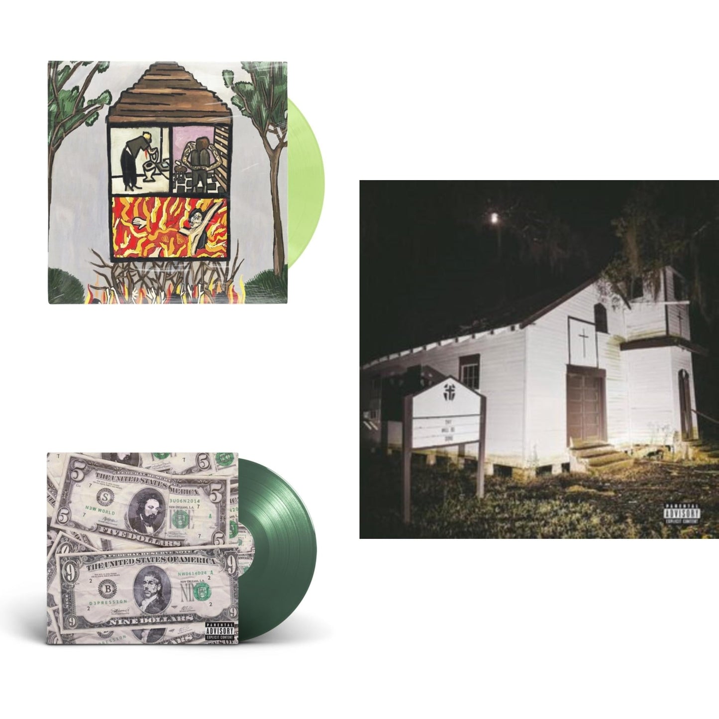 Long Term Effects Of Suffering (Glow Green LP Vinyl) & New World Depression (Coke Bottle LP Vinyl) & Thy Will Be Done