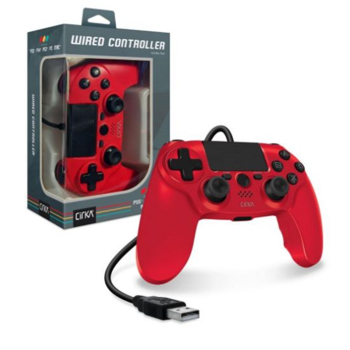 PS4 NuForce Wired Game Controller: Red - Cirka
