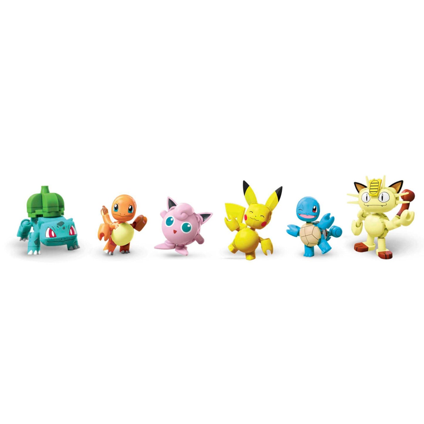 This is brand new.Build the power that's inside with 6 buildable Pokémon, including Pikachu, Bulbasaur, Charmander, Squirtle, Togepi and Magikarp. Each construction set comes with a buildable and poseable figure and its own Poké Ball, with prongs on top so you can display your Pokémon.