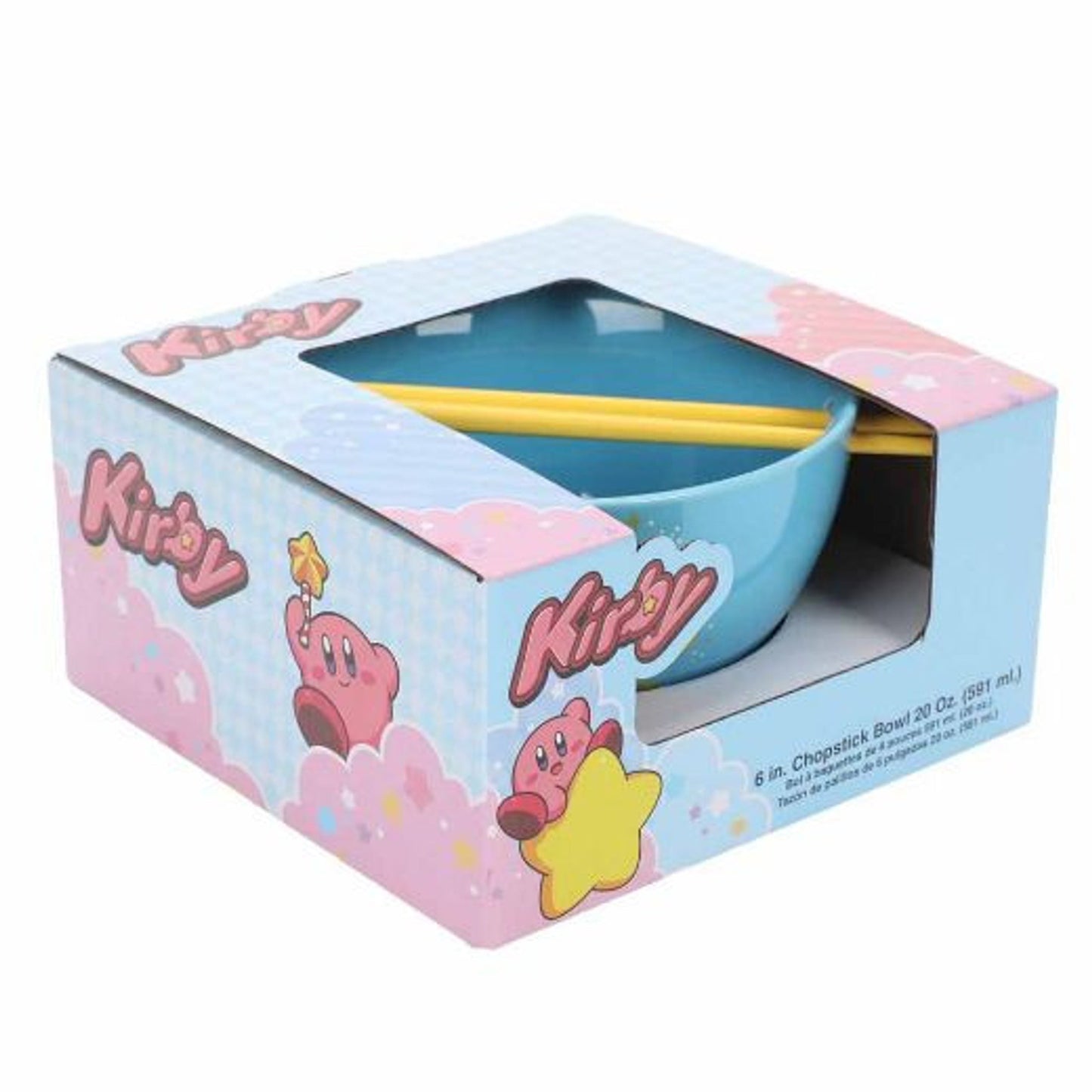 Ceramic Ramen Bowl 20 oz. w/ Chopsticks - Kirby Star