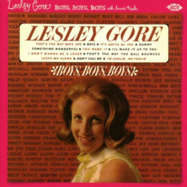 This CD is brand new.Format: CDThis item's title is: Boys Boys BoysArtist: Lesley GoreBarcode: 029667076029Release Date: 6/10/2016