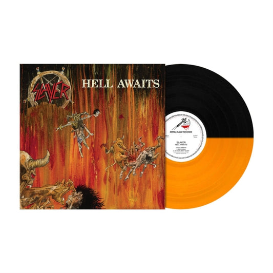 Product Image : This LP Vinyl is brand new.<br>Format: LP Vinyl<br>Music Style: Thrash<br>This item's title is: Hell Awaits (Transparent Orange & Black Split LP Vinyl)<br>Artist: Slayer<br>Label: Metal Blade Records<br>Barcode: 039841578614<br>Release Date: 10/22/2021