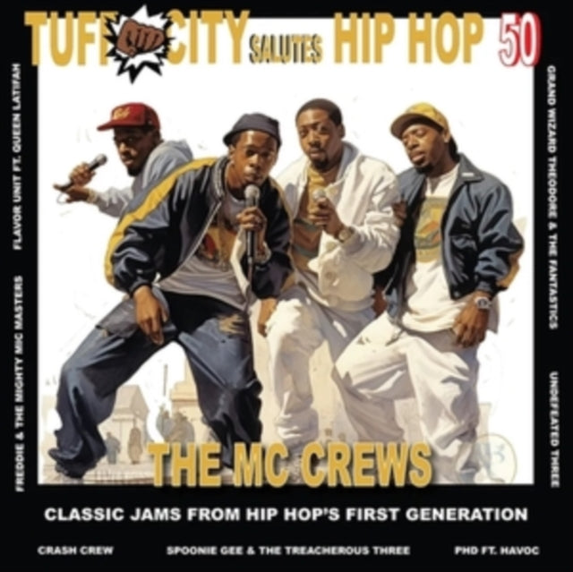 This LP Vinyl is brand new.Format: LP VinylThis item's title is: Tuff City Salutes Hip Hop 50: The Mc Crews (Half Red/Half Gold LP Vinyl/7Inch)Artist: Various ArtistsLabel: Tuff CityBarcode: 048612090613Release Date: 11/24/2023