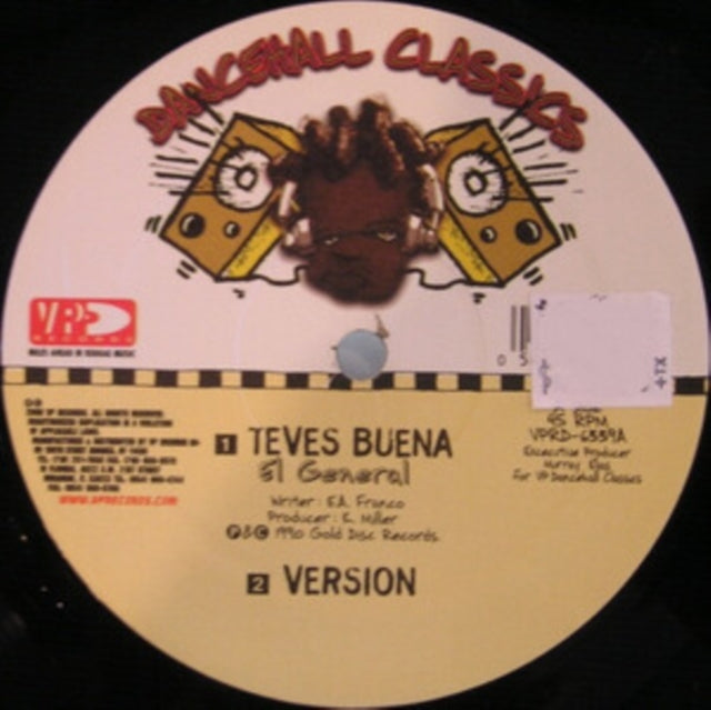 This 12 Inch Vinyl is brand new.Format: 12 Inch VinylMusic Style: DancehallThis item's title is: Teves Buena / Pu Tun TunArtist: El GeneralLabel: VP RecordsBarcode: 054645633918Release Date: 2/1/2000