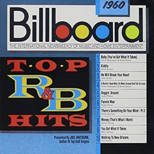 This CD is brand new.Format: CDMusic Style: Rhythm & BluesThis item's title is: Top R & B Hits 1960Artist: BillboardBarcode: 081227064624