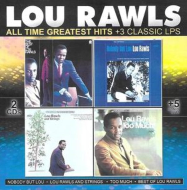 This CD is brand new.Format: CDThis item's title is: All Time Greatest Hits+3 Classics LPs (2CD)Artist: Lou RawlsBarcode: 097037039165Release Date: 11/3/2023