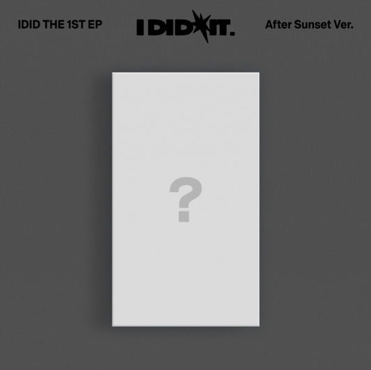 This CD is brand new.Format: CDThis item's title is: I Did It. (The 1St Ep/After Sunset Ver.)Artist: IdidBarcode: 199538609318Release Date: 10/17/2025