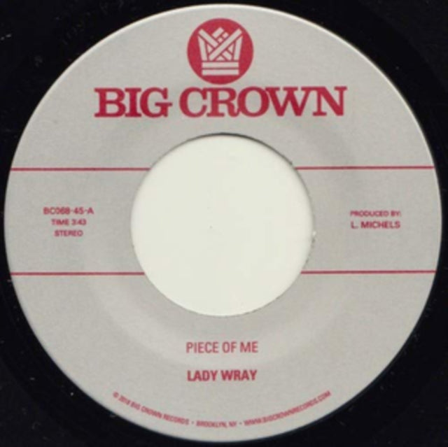 This 7 Inch Vinyl is brand new.Format: 7 Inch VinylThis item's title is: Piece Of Me B/E Come On InArtist: Lady WrayBarcode: 349223006810Release Date: 4/19/2019