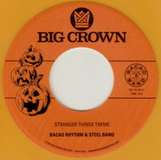 This 7 Inch Vinyl is brand new.Format: 7 Inch VinylThis item's title is: Stranger Things Theme B/W Halloween ThemeArtist: Bacao Rhythm & Steel BandBarcode: 349223017014Release Date: 10/13/2023