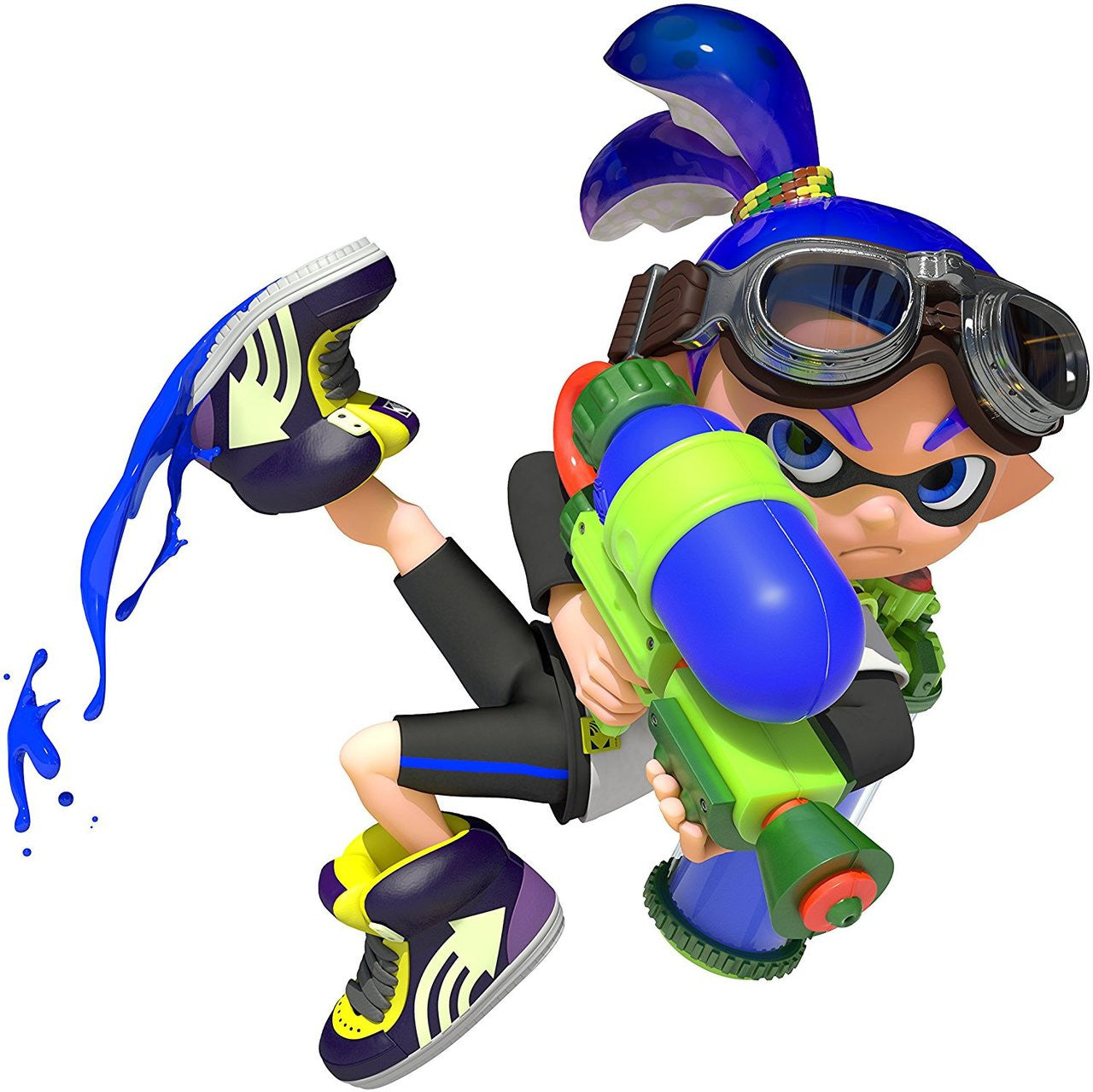 This is brand new.Make a mess in the ultimate mess-fest!
Splatter enemies and claim your turf as ink-spraying, squid-like Inklings in Nintendo's ultimate mess-fest! Challenge players online* in chaotic 4-on-4 turf wars and unleash squid powers to ink your way to victory. May the best mess win.