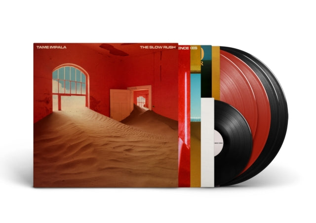 This LP Vinyl is brand new.Format: LP VinylMusic Style: Psychedelic RockThis item's title is: Slow Rush (Deluxe/2-Transparent Red LP Vinyl/3-Black LP Vinyl)Artist: Tame ImpalaLabel: INTERSCOPEBarcode: 602438539871Release Date: 4/22/2022