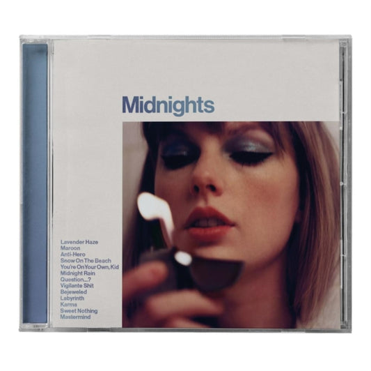 This CD is brand new.Format: CDThis item's title is: Midnights (X) (Moonstone Blue CD)Artist: Taylor SwiftLabel: REPUBLICBarcode: 602445790098Release Date: 10/21/2022