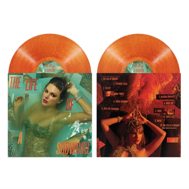 This LP Vinyl is brand new.Format: LP VinylMusic Style: Synth-popThis item's title is: Life Of A Showgirl (X) (Sweat & Vanilla Perfume Portofino Orange Glitter LP Vinyl)Artist: Taylor SwiftLabel: Republic RecordsBarcode: 602478225260Release Date: 10/3/2025