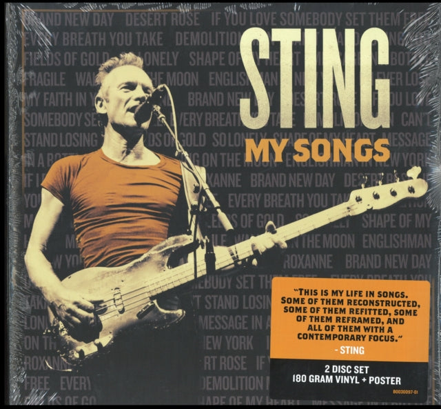 This LP Vinyl is brand new.Format: LP VinylThis item's title is: My Songs (2 LP)Artist: StingLabel: Cherrytree RecordsBarcode: 602577587214Release Date: 6/7/2019