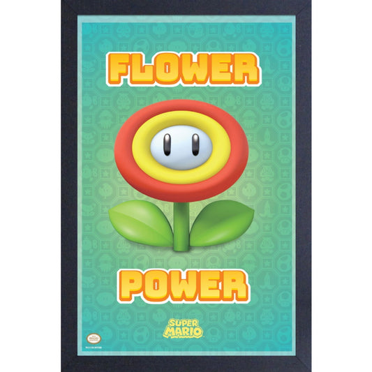 Framed Prints 11 x 17 - Super Mario - Flower Power