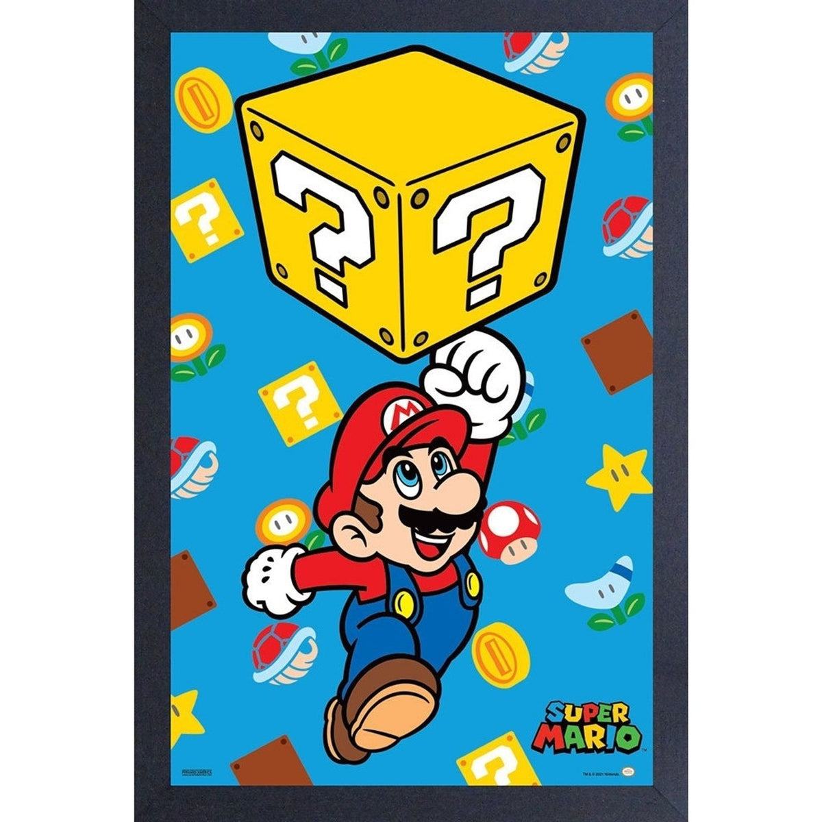 Framed Prints 11 x 17 - Super Mario Block Jump