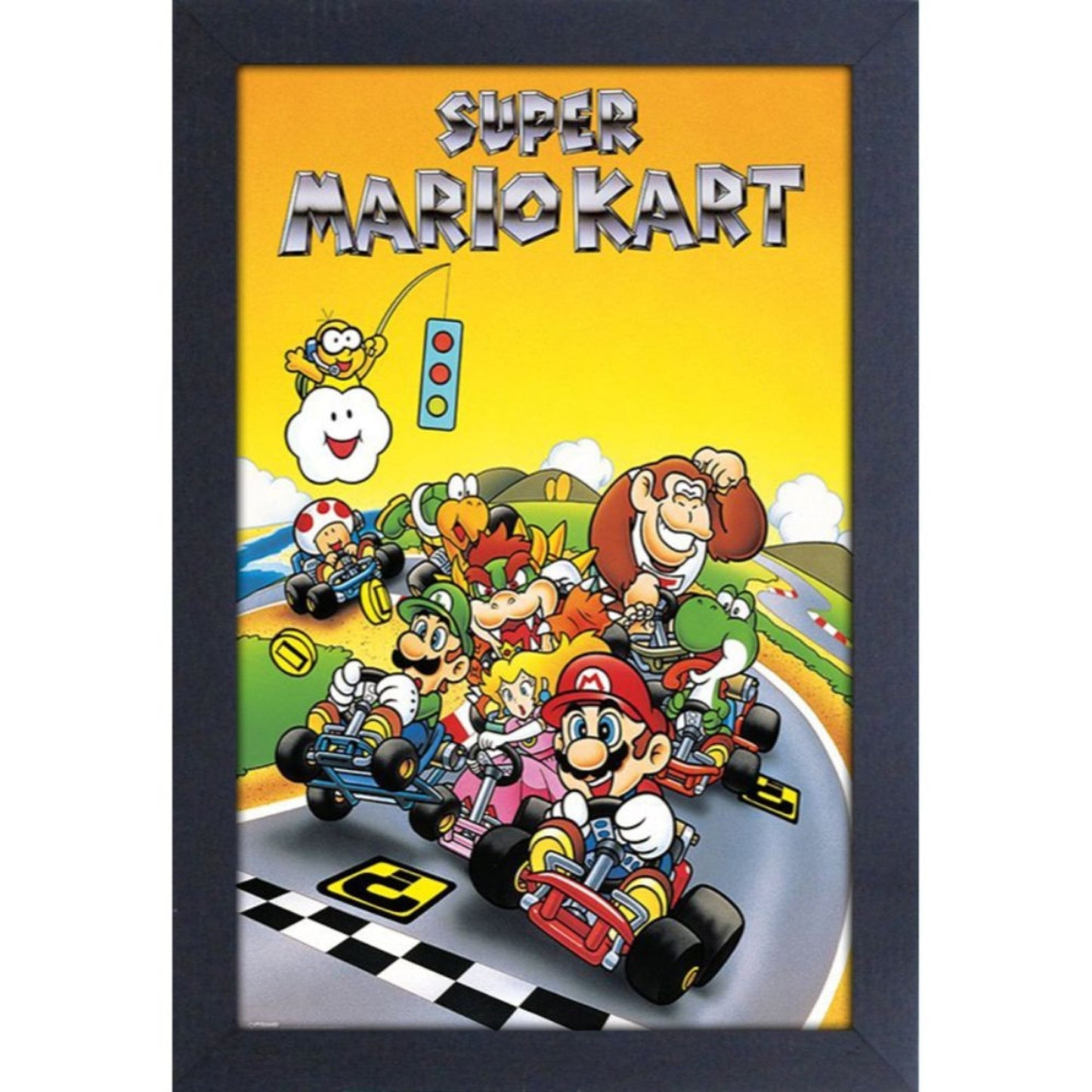 Framed Prints 11 x 17 - Super Mario Kart - Retro
