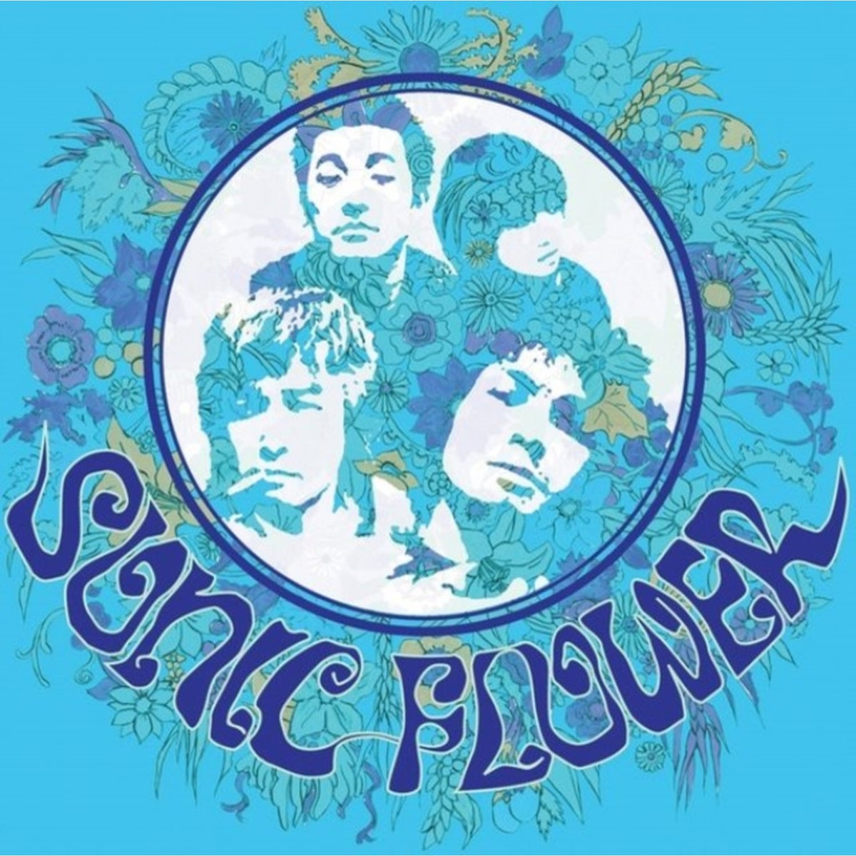 Sonic Flower (Alternate Cover) (Pink/Blue/White LP Vinyl) & Sonic Flower (Transparent Blue/White/Solid Blue Striped LP Vinyl)