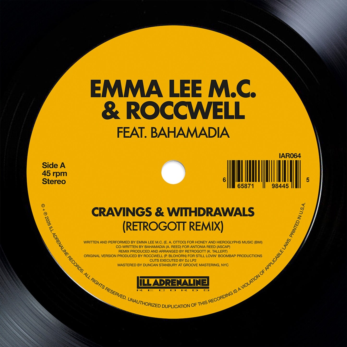 Cravings & Withdrawals (Feat. Bahamadia) (Retrogott Remix)