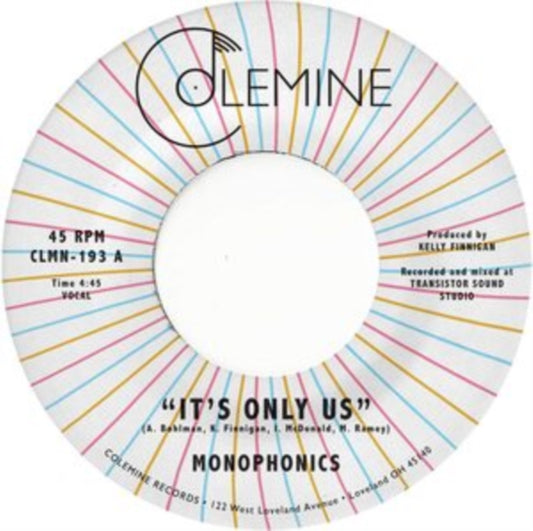 This 7 Inch Vinyl is brand new.Format: 7 Inch VinylMusic Style: SoulThis item's title is: It's Only UsArtist: MonophonicsLabel: COLEMINE RECORDSBarcode: 674862655489Release Date: 4/23/2021