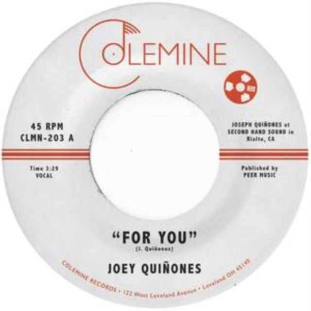 This 7 Inch Vinyl is brand new.Format: 7 Inch VinylThis item's title is: For YouArtist: Joey QuinonesLabel: COLEMINE RECORDSBarcode: 674862657186Release Date: 12/10/2021