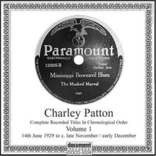 This CD is brand new.Format: CDMusic Style: Delta BluesThis item's title is: Charley Patton Vol 1 (1929)Artist: Charley PattonBarcode: 714298500929Release Date: 1/14/2022