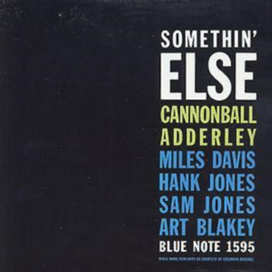 This CD is brand new.Format: CDMusic Style: BopThis item's title is: Somethin ElseArtist: Cannonball AdderleyLabel: BLUE NOTEBarcode: 724349532922Release Date: 3/9/1999