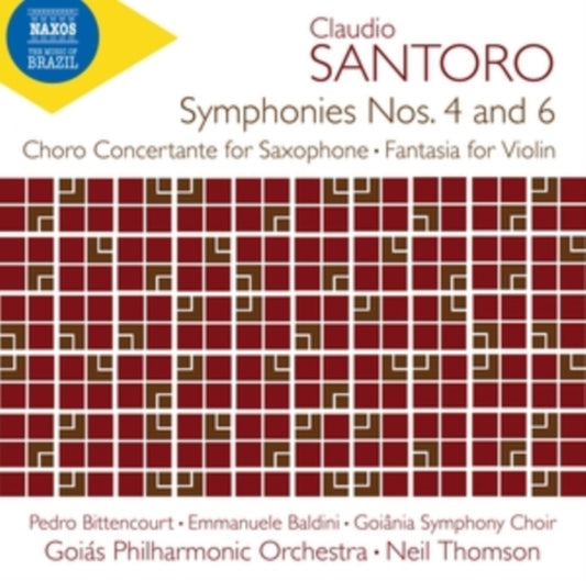 This CD is brand new.Format: CDMusic Style: ModernThis item's title is: Symphony No. 4 & 6 Choro Concertante ForArtist: Santoro / Bittencourt / Goiania Symphony ChoirLabel: NaxosBarcode: 747313457274Release Date: 9/27/2024