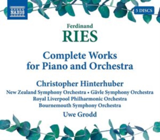 This CD is brand new.Format: CDMusic Style: ClassicalThis item's title is: Ries: Complete Works For Piano & OrchestraArtist: Christoph; New Zealand Symphony Orchestra; Gavle Symphony Orchestra HinterhuberBarcode: 747313525737Release Date: 1/28/2022
