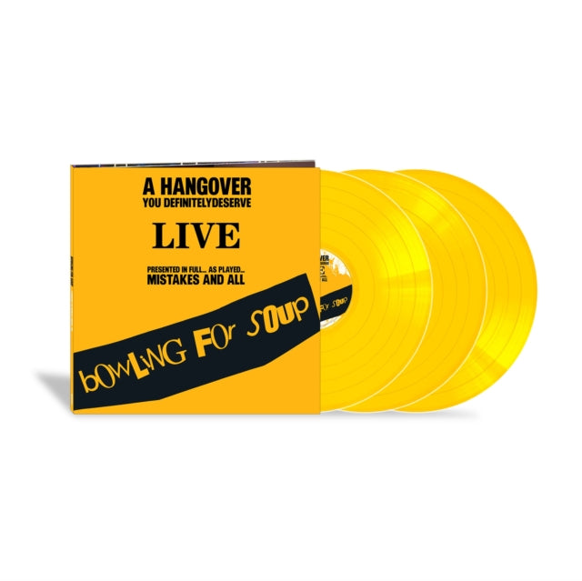 This LP Vinyl is brand new.Format: LP VinylThis item's title is: Hangover You Definitely Deserve (Live) (Opaque Yellow Vinyl/3LP)Artist: Bowling For SoupBarcode: 759707250613Release Date: 10/24/2025