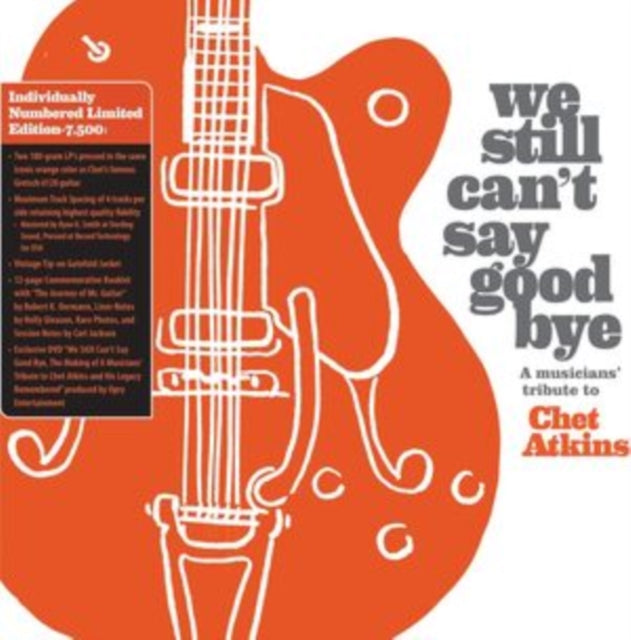 This LP Vinyl is brand new.Format: LP VinylThis item's title is: We Still Can't Say Goodbye: A Musicians' Tribute To Chet Atkins (2LP/Orange Vinyl/Limited Edition)Artist: Various ArtistsBarcode: 760137148852Release Date: 5/10/2024