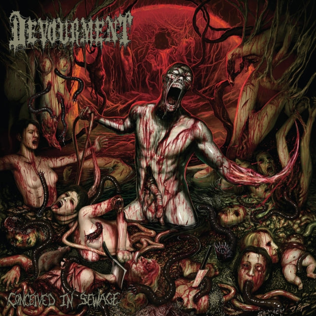 Conceived In Sewage (Swamp Green, Red & White Merge With Swamp Green, Red & White Splatter LP Vinyl)