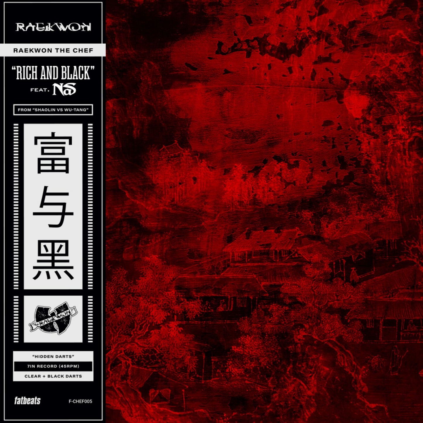 Rich & Black Ft Nas / Crane Style Ft Busta Rhymes (Hidden Darts (White & Black Splatter) 7Inch)