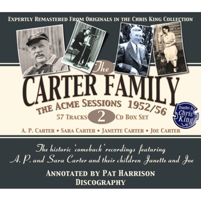 This CD is brand new.Format: CDMusic Style: CountryThis item's title is: Acme Sessions 1952/56Artist: Carter FamilyBarcode: 788065420123Release Date: 3/3/2008