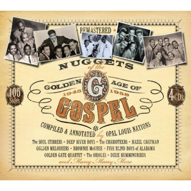 This CD is brand new.Format: CDMusic Style: GospelThis item's title is: Nuggets Of The Golden Age Of Gospel 1945-1958 / VarArtist: Various ArtistsLabel: JSP RECORDSBarcode: 788065712624Release Date: 11/10/2009