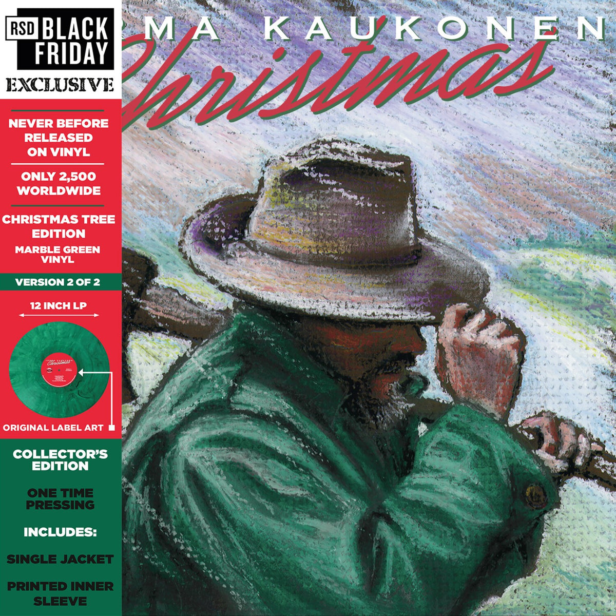 Jorma Kaukonen - Christmas… (Christmas Tree Edition) & Land Of Heroes (Deluxe/Hazed Gold & Black LP Vinyl)