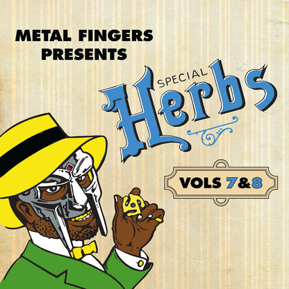 Metal Fingers Presents: Special Herbs Vol. 3 & 4 (2LP/Lemon Yellow Vinyl) & Metal Fingers Presents: Special Herbs Vol. 7 & 8 (2LP/Sly Blue Vinyl) & Born Like This (2LP)