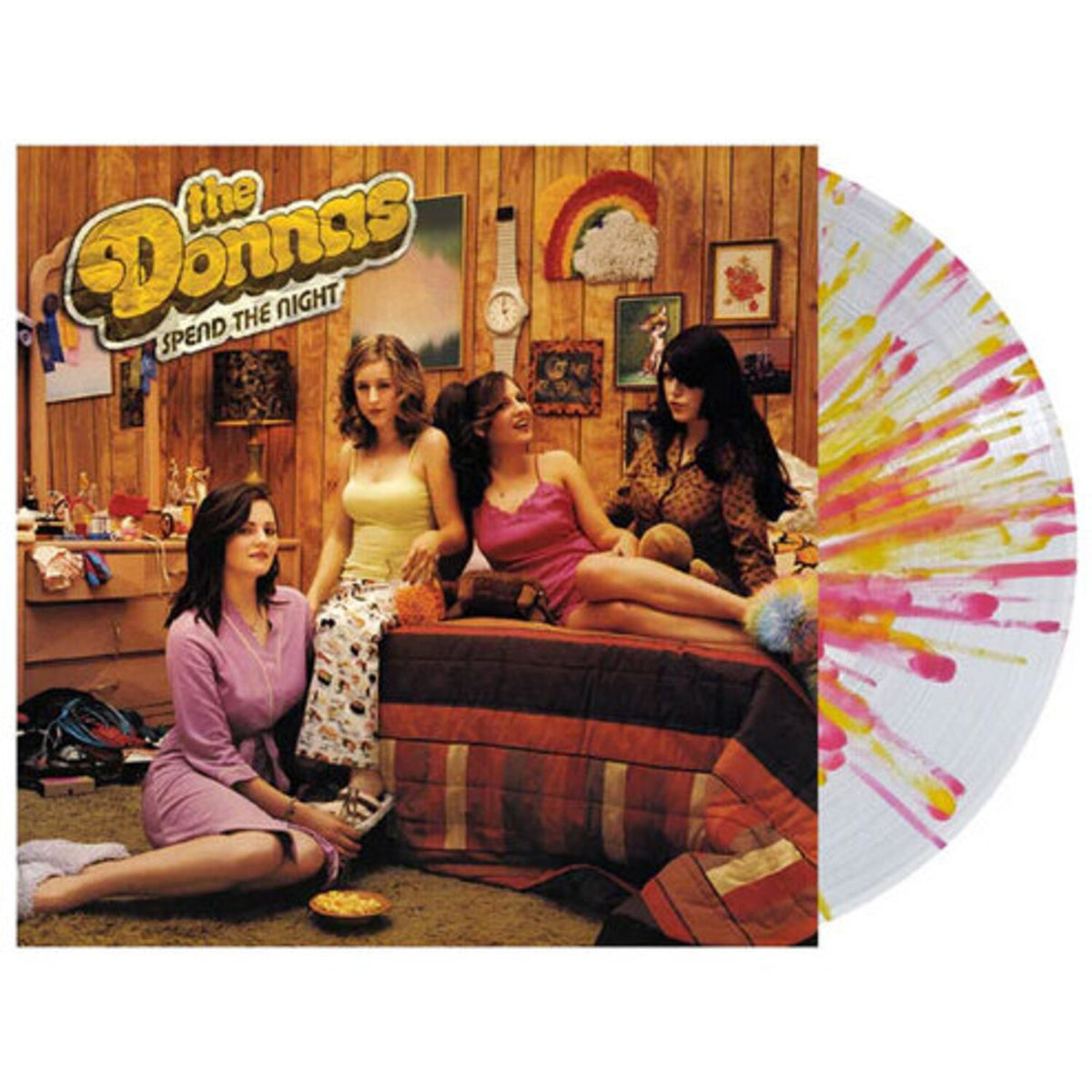 Donnas (Natural With Black Swirl LP Vinyl) & American Teenage Rock 'N' Roll Machine (Fire Orange With Black Swirl LP Vinyl) & Spend The Night (Clear With Canary & Pink Splatter LP Vinyl)