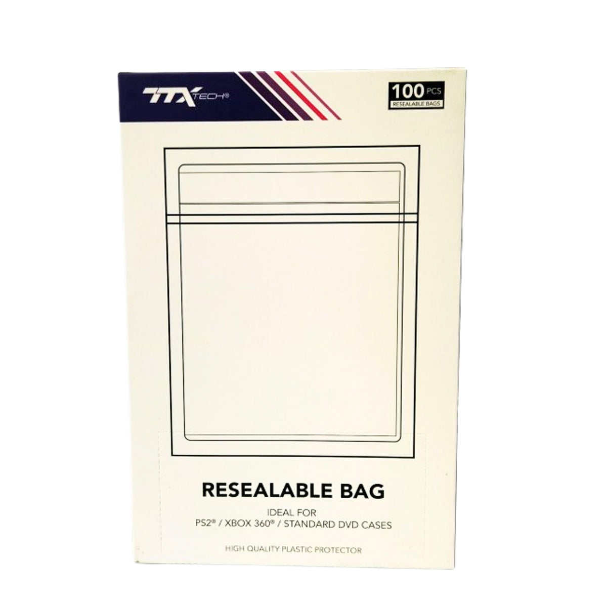 Resealable Media Bags: DVD Case - Clear (100)