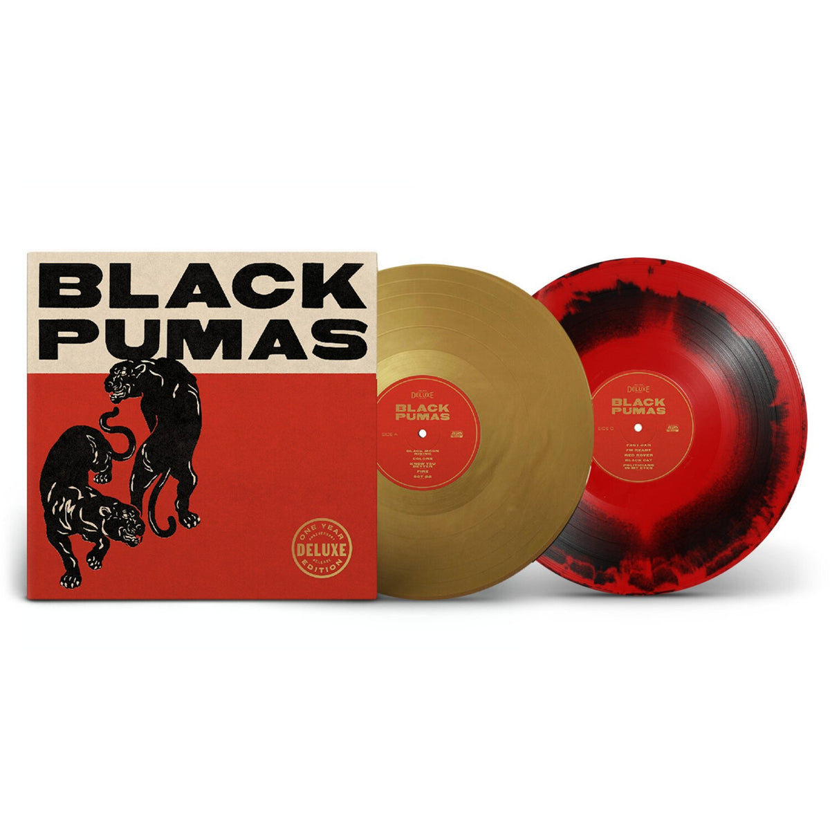 Black Pumas - Black Pumas (Deluxe/Gold & Red/Black Marble Vinyl/2LP) & Chronicles Of A Diamond (Clear LP Vinyl)